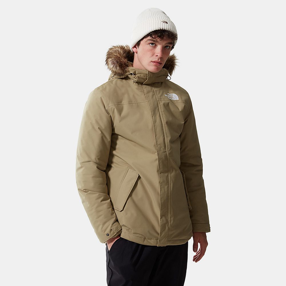 The North Face Parka Mens Australia - The North Face Zaneck Khaki Dryvent (IET-241305)